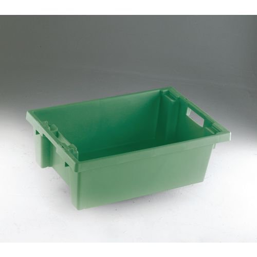 Coloured solid side stack and nest containers - 32L