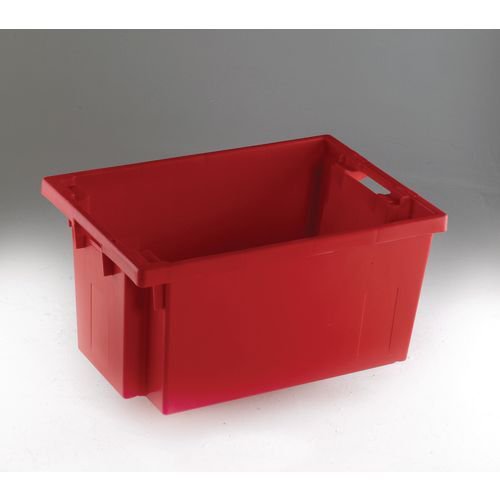 Coloured solid side stack and nest containers - 50L