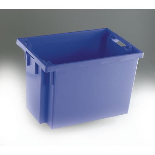 Coloured solid side stack and nest containers - 70L