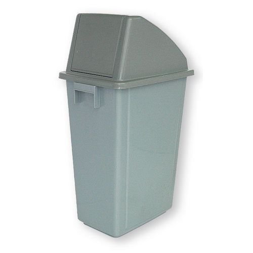Slim recycling waste bin with choice of lids