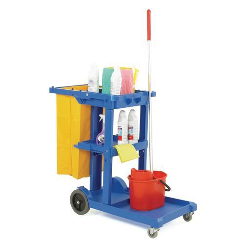 Multi-purpose cleaning trolley with bag