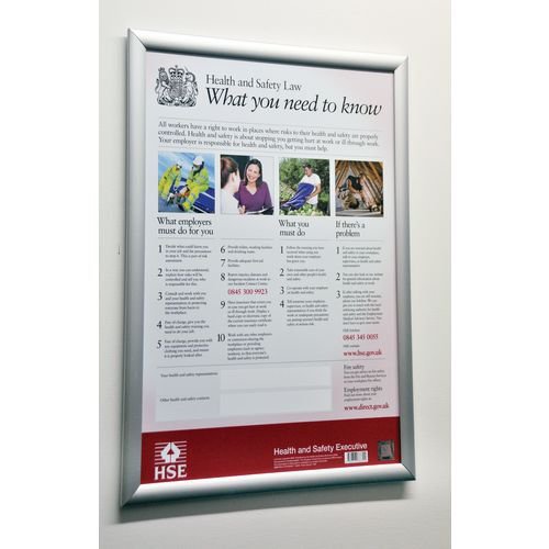 Guidance poster - Health and Safety Law poster in frame