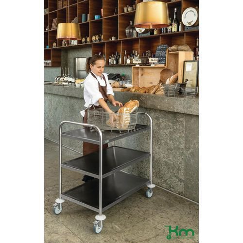 Konga stainless steel shelf trolleys - 3 Tier