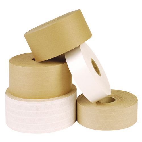 Gummed paper tape, width 70mm, reinforced, brown
