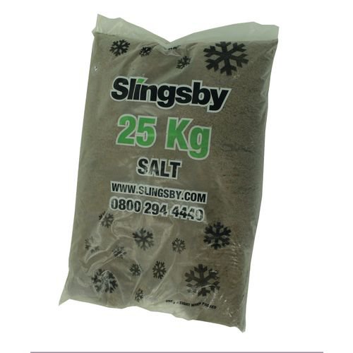 WE25290 | Perfect for clearing ice and snow, this rock salt prevents accidents and allows for easier passage. Containing a specially formulated anti-caking agent, this salt is designed to retain its spreadable properties, even if you have been storing the salt for extensive periods of time. Conforming to BS 3247 guidelines on rock salt, this product has been certified for use on public roads. This pack contains forty 25kg bags.