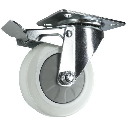 75mm Swivel Castor With Brake - Nylon