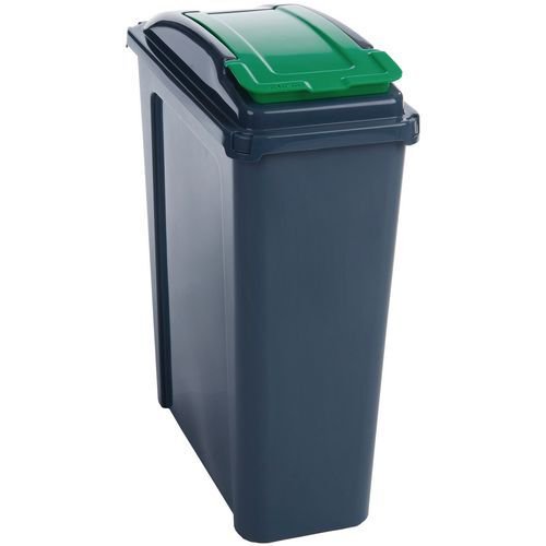 Wham Recycle It Waste Bin 25 Litre with Green Lid