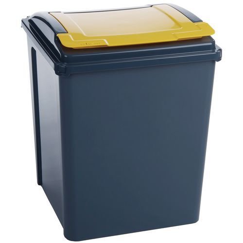 Wham Recycle It Waste Bin 50 Litre with Yellow Lid