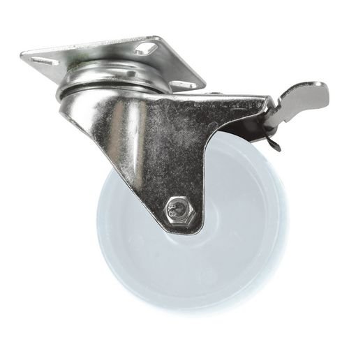 100mm Swivel Castor With Brake - Polypropylene