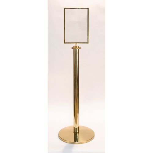 Post and rope range - sign holders - polished brass