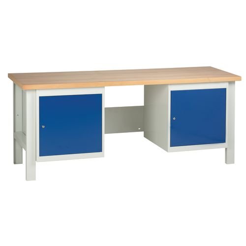 Medium Duty Workbench 1800X650 With 2 Cupboards