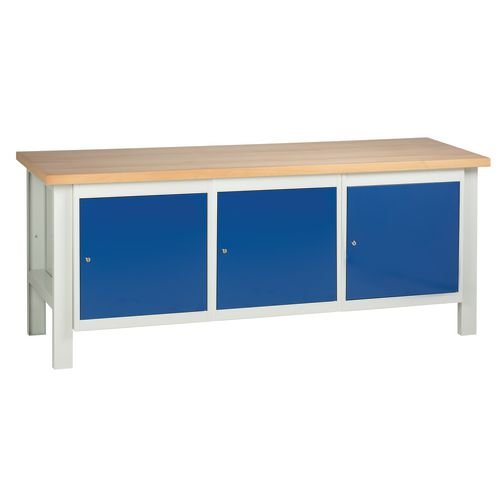 Medium Duty Workbench 2000X650 With 3 Cupboards