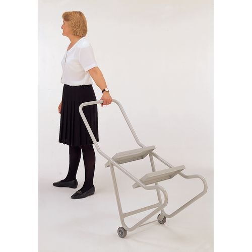 2 Tread Pull Along Step, Rubber Treads Grey