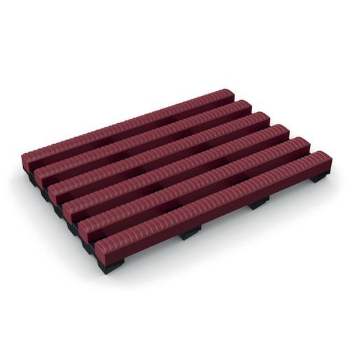 Heronrib 50Cm Mulberry Red Linear Metre