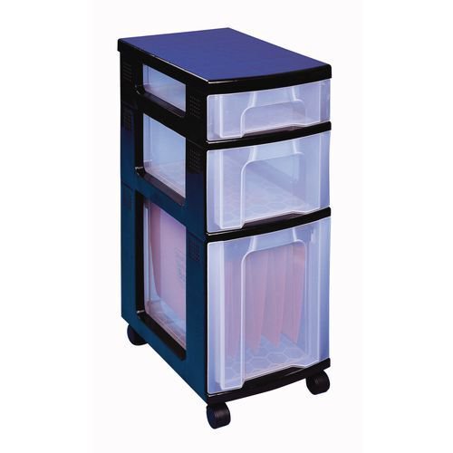 Clear drawer units - 3 Drawer