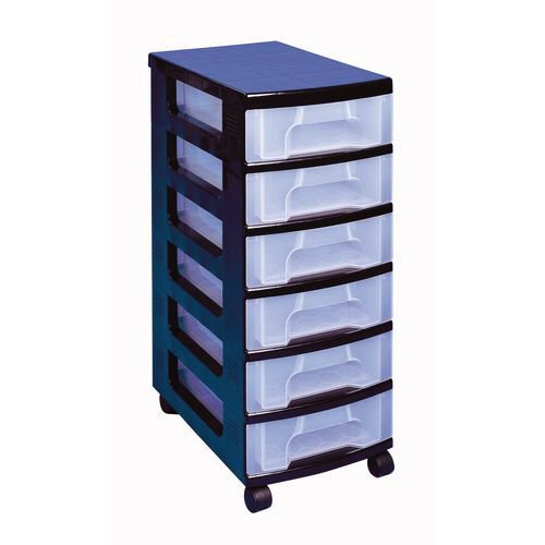 Clear drawer units - 6 Drawer