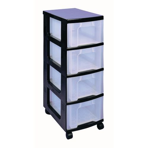 Clear drawer units - 4 Drawer