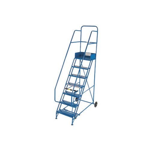 Industrial 8 Tread Mobile Step D/H M/T Blue