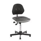 Solid Chair - Steel Base + Glidesadj Seat Height 47- 60 cm