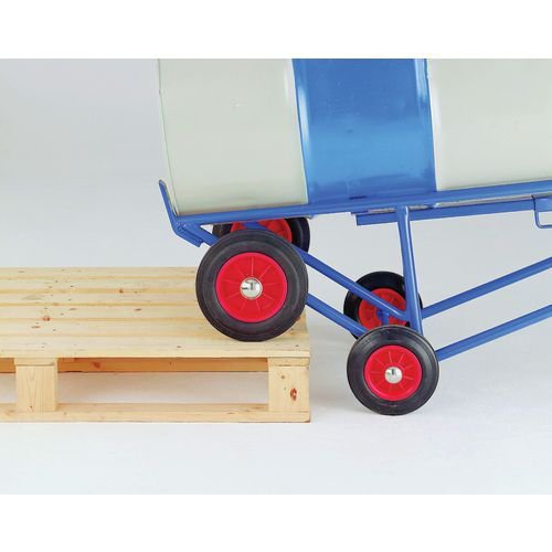 Pallet loading drum truck, painted