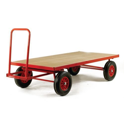 Turntable trucks with MDF platforms, on rubber tyres - capacity 500kg