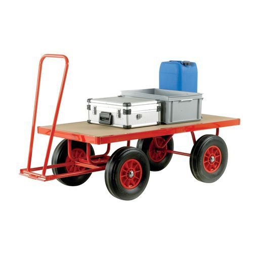 Turntable trucks with MDF platforms, on rubber tyres - capacity 750kg