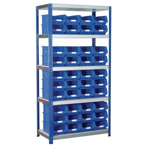 Regular bin shelving kits
