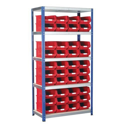 Regular bin shelving kits
