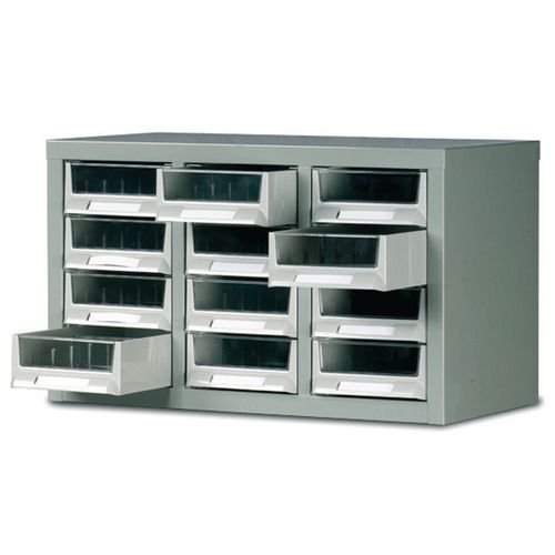 Steel cabinets with high impact drawers - 12 drawers