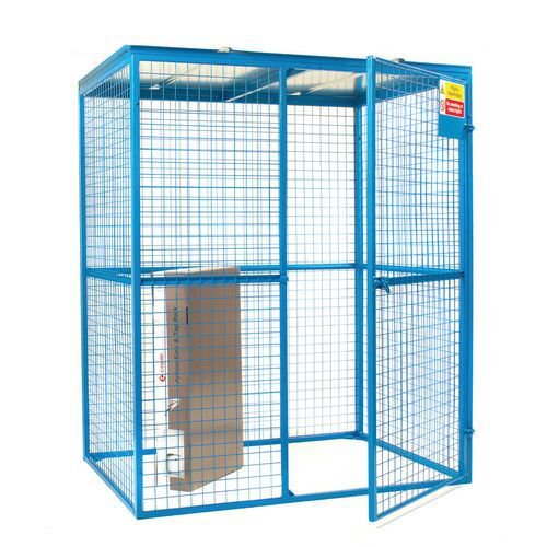 Lockable cylinder storage cages