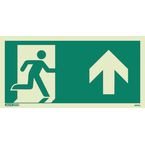 Photoluminescent Sign'escape Route Up' H X W: 100 X 200