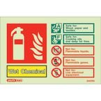 Photoluminescent Sign 'wetchemical' H X W: 100 X 150