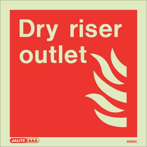 Photoluminescent Sign 'Dry Riser Outlet' H X W: 200 X 200