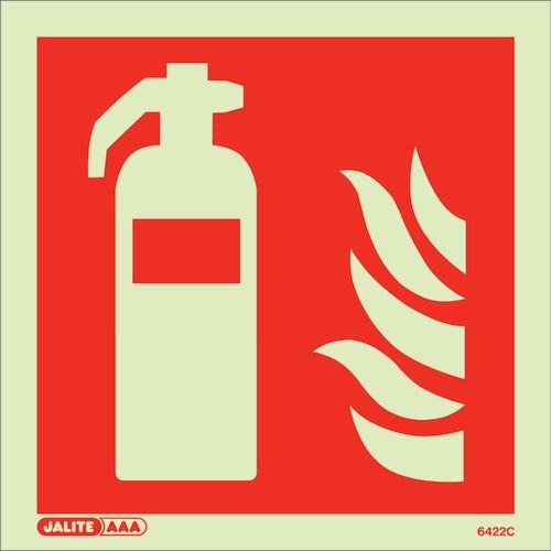 Photoluminescent Sign 'Fire Extinguisher' H X W: 200 X 200