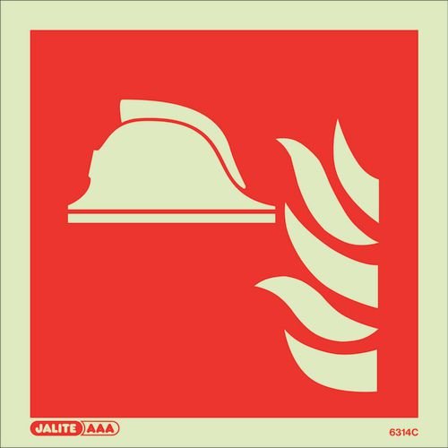 Photoluminescent Sign 'Fire Point' H X W: 200 X 200