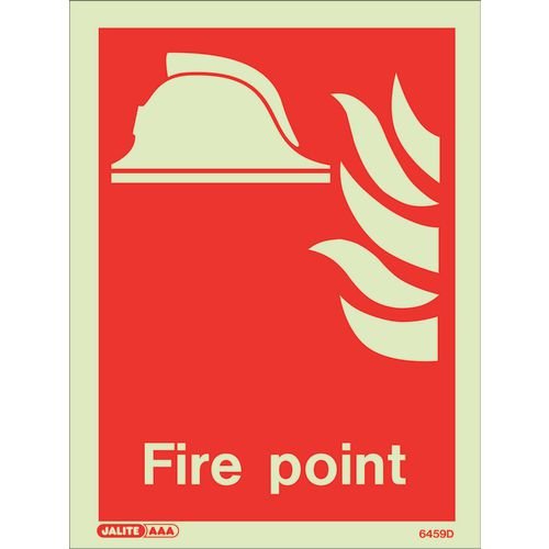 Photoluminescent Sign 'Fire Point' H X W: 300 X 200