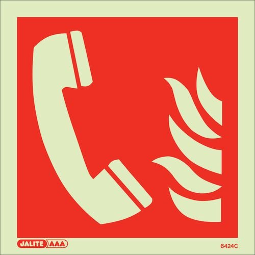 Photoluminescent Sign 'Fire Telephone' H X W: 200 X 200