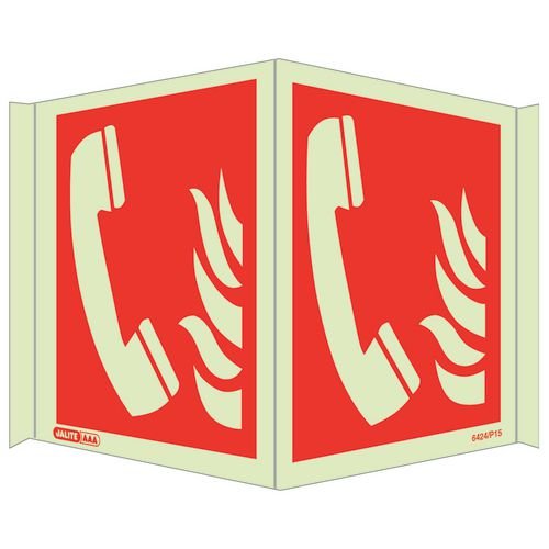 Photoluminescent Sign 'Fire Telephone' H X W: 200 X 500