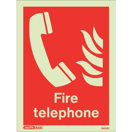 Photoluminescent Sign 'Fire Telephone' H X W: 300 X 200