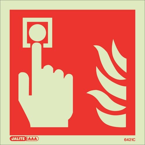 Photoluminescent Sign 'Fire Alarm' H X W: 200 X 200
