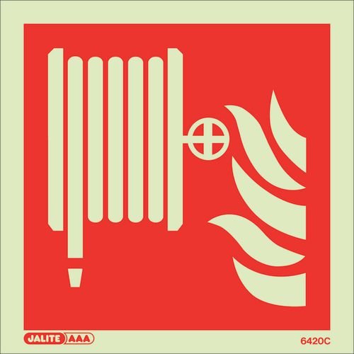 Photoluminescent Sign 'Fire Hose Reel' H X W: 200 X 200