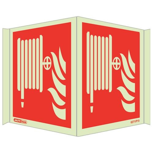 Photoluminescent Sign 'Fire Hose Reel' H X W: 150 X 400