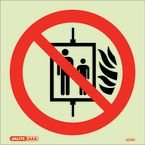 Photoluminescent Sign 'liftprohibition' H X W: 150 X 150