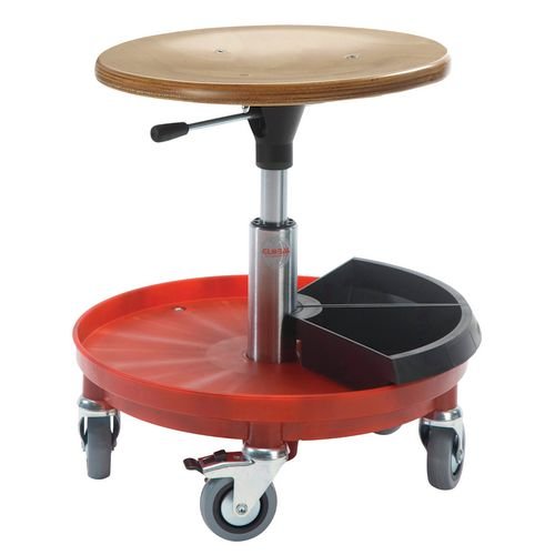 Jupiter Rollerstool - Nylon Base + Castors + 2Xtlbox Adj Seat Height 43-62 Cm