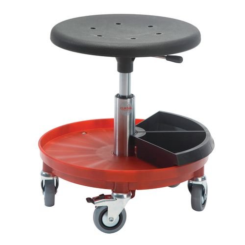 Sigma Rollerstool - Nylon Base + Castors + 2 X Tlbox Base W/2 Toolboxes, Seat Height 32-39 Cm