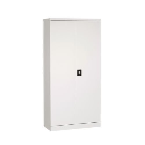 Steel workplace cupboards, grey H x W x D - 1850 x 900 x 400mm