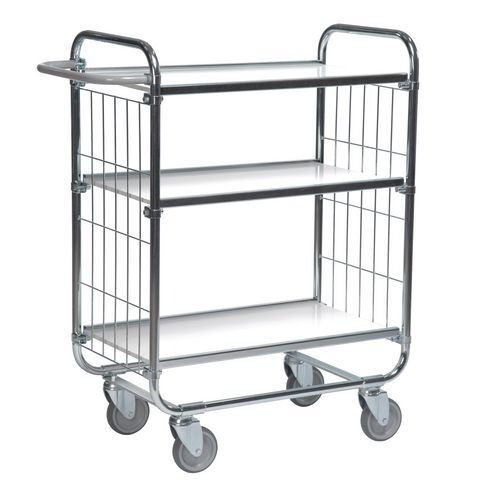 Konga order picking trolleys with adjustable shelves, H x W x L - 1120 x 470 x 945 with 3 shelves