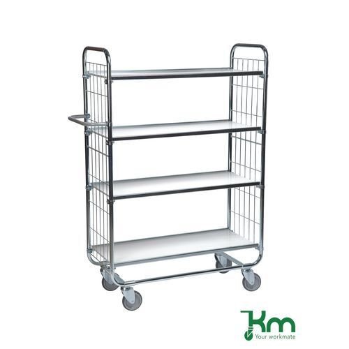 Konga order picking trolleys with adjustable shelves, H x W x L - 1590 x 470 x 815 with 4  shelves