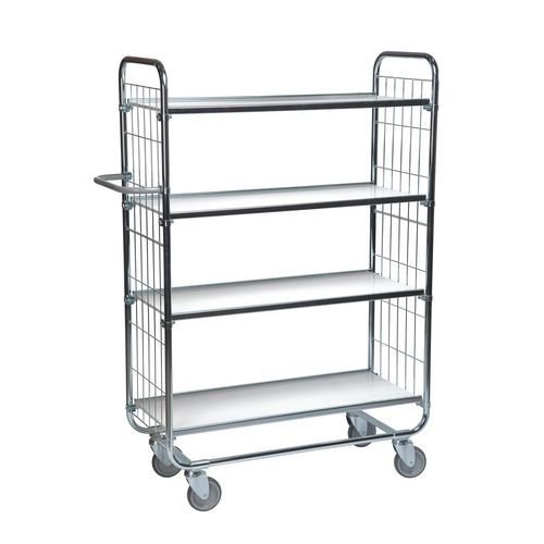 Konga order picking trolleys with adjustable shelves, H x W x L - 1590 x 470 x 1195 with 4  shelves