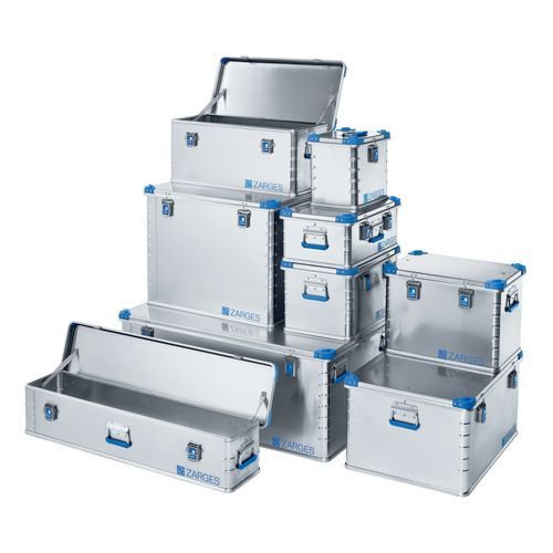 Stackable aluminium transit storage cases